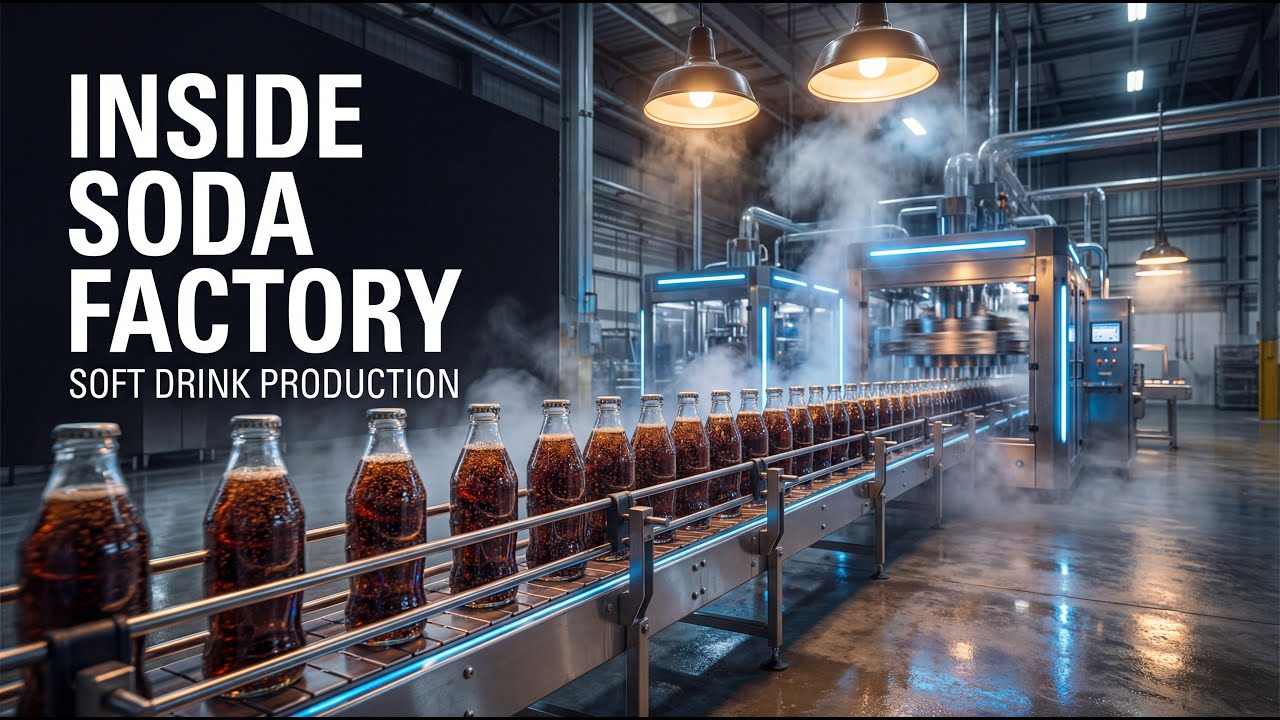 Inside a Massive Soft Drink Factory: How Bottles Are Made Every Day | Pepsi-Style Production Line