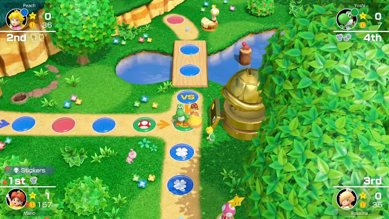 Mario Party Superstars Woody Woods Daisy vs Rosalina vs Peach vs Yoshi