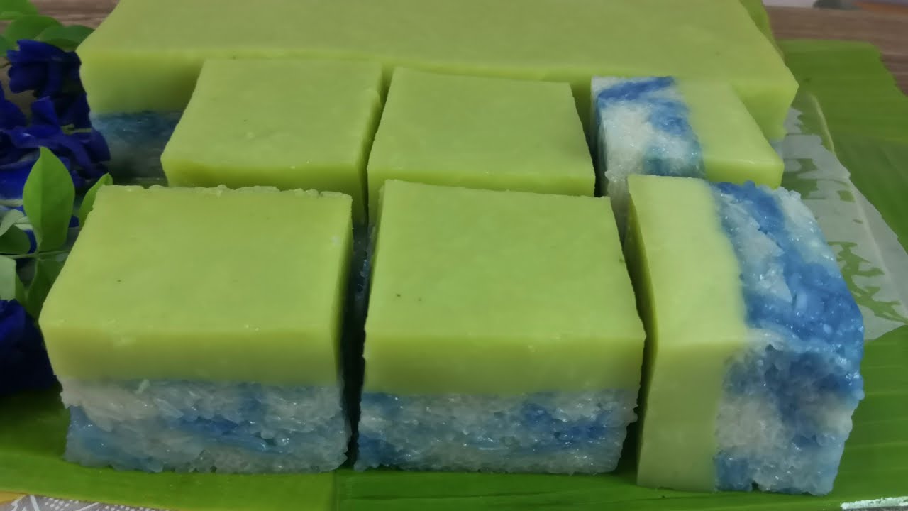 娘惹糯米班兰糕， 漂亮糕点好看好吃， 家人最喜欢👍🏻❤️， 糯米q弹椰香班兰清香， 请客的最佳糕点