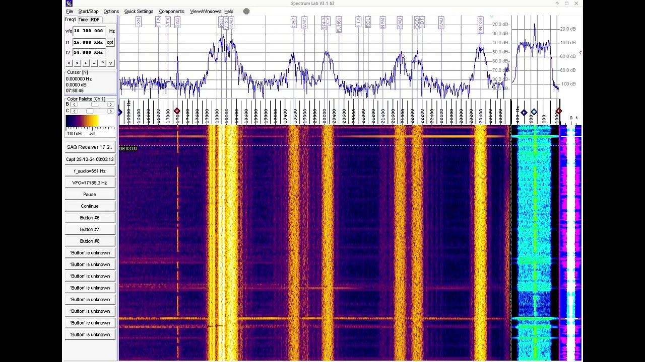 Grimeton SAQ 2025 Christmas transmission received at SQ5BPF in Warsaw/Poland 17.2kHz KLUBNL.PL