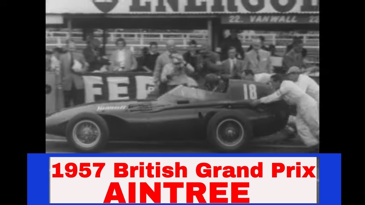 “1957 BRITISH GRAND PRIX  AT AINTREE”    FORMULA ONE RACE DOCUMENTARY  STIRLING MOSS   XD86855
