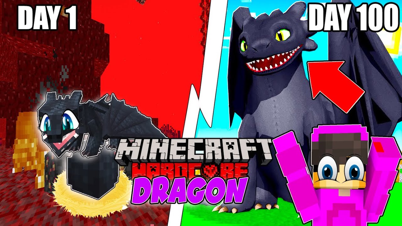 100 Days as TOOTHLESS DRAGON in HARDCORE Minecraft | TAGALOG | ANG LABANAN NG LAHI NG MGA DRAGON!!