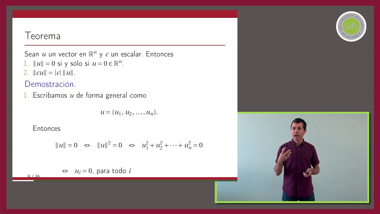 Álgebra Lineal - Sesión 11: Producto punto, magnitud y ángulo