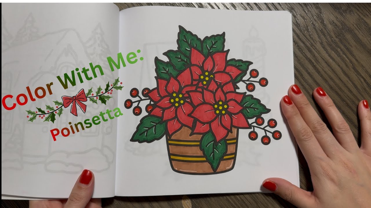 Color With Me - Poinsettia - ASMR