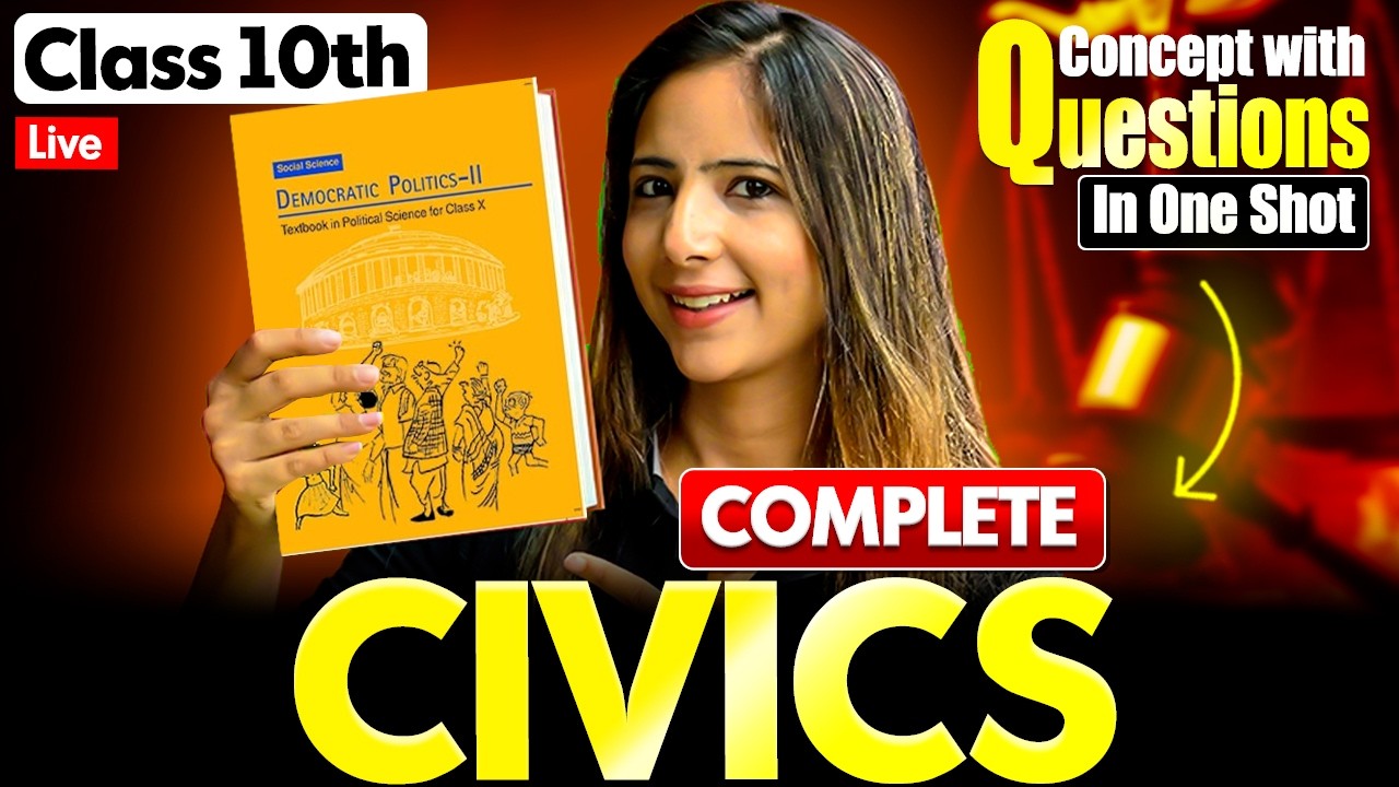 Class 10th Complete Civics in One Shot | Concept with Questions | Reema maam