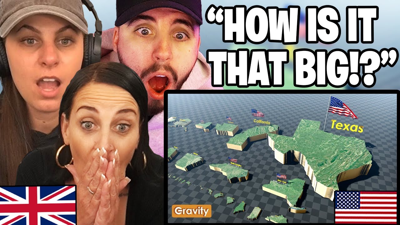 British Family Reacts to US States Size Comparison! 