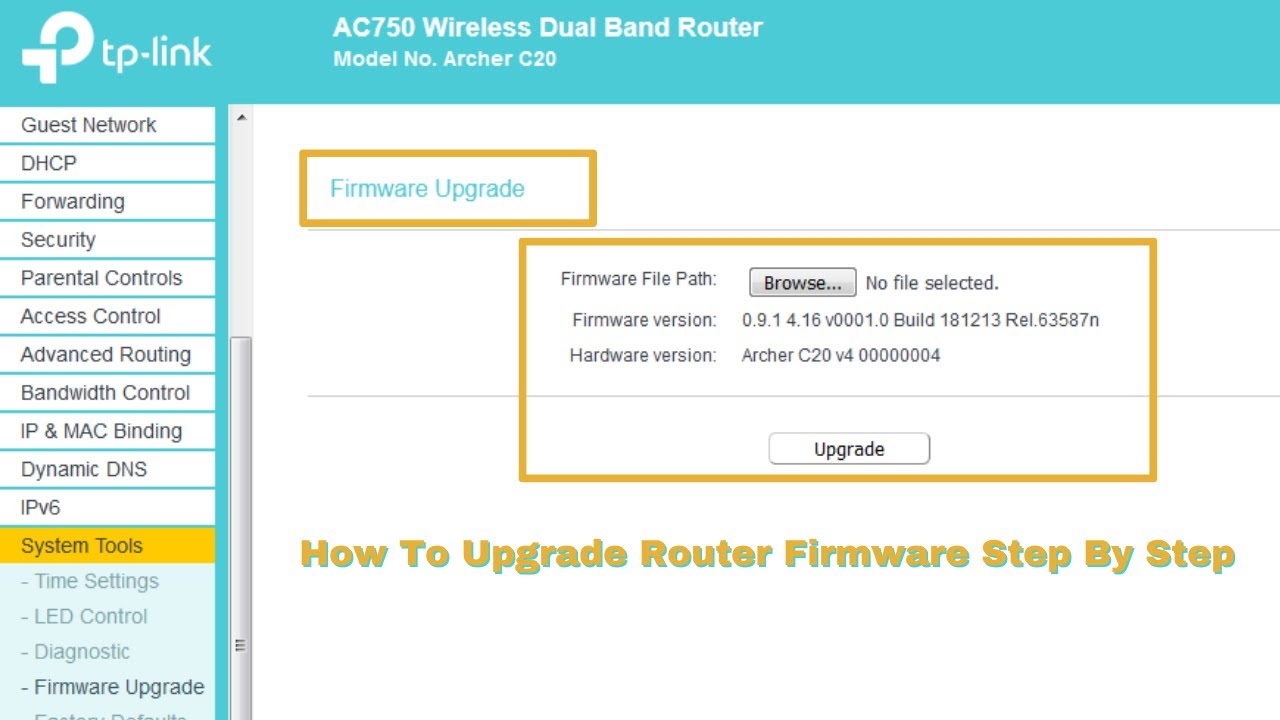 Tp Link Router Firmware Upgrade | How To Upgrade Router Firmware