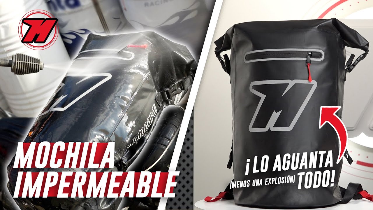 Mochila de moto IMPERMEABLE Motocard 🎒🌧️¡2 en 1 para viajar!