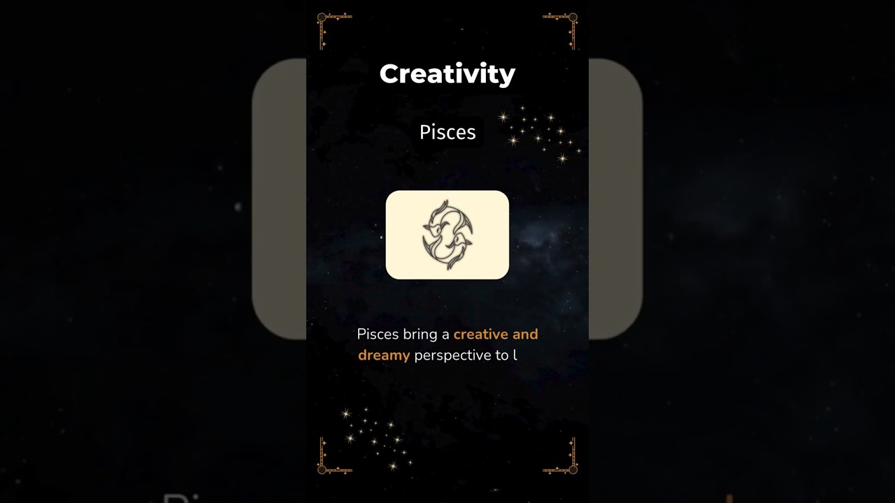 ♓️ Pisces Creativity: The Creative Dreamers of thr Zodiac 🎨💫 #pisces #shorts #facts #fyp