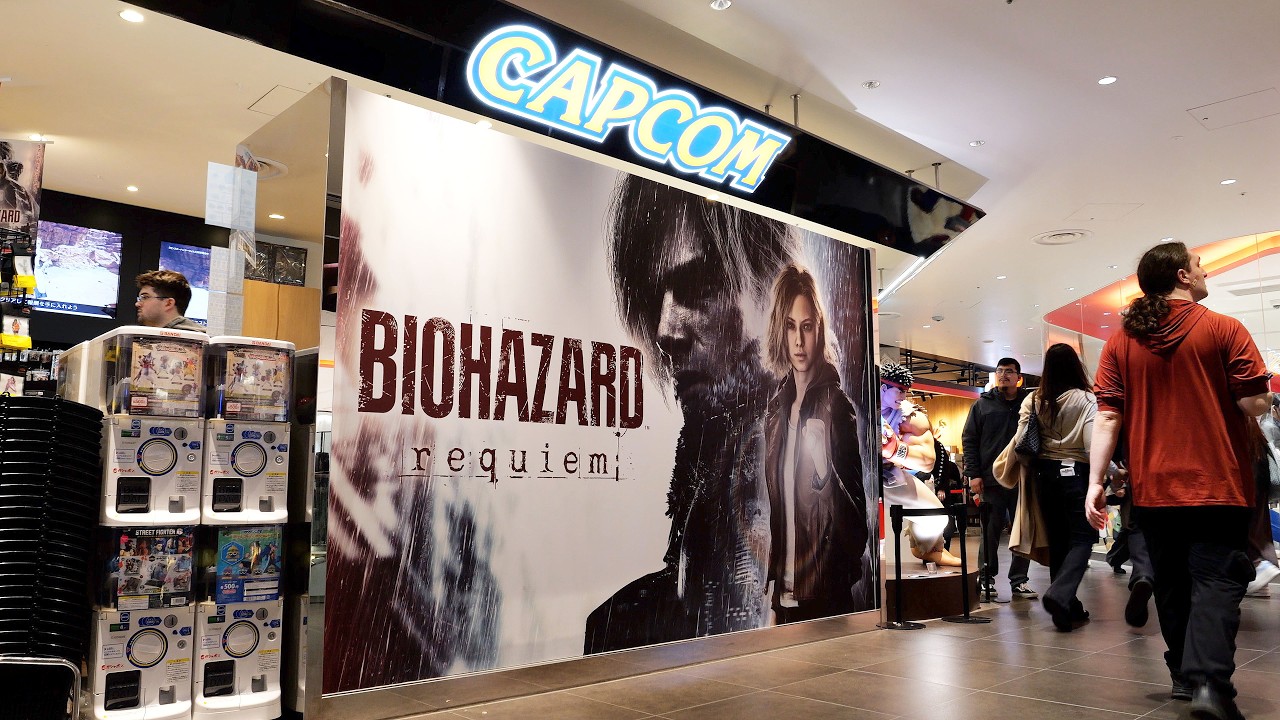 Resident Evil Requiem - Launch Day Capcom Store Display | Shibuya, Tokyo (B-Roll Archive)