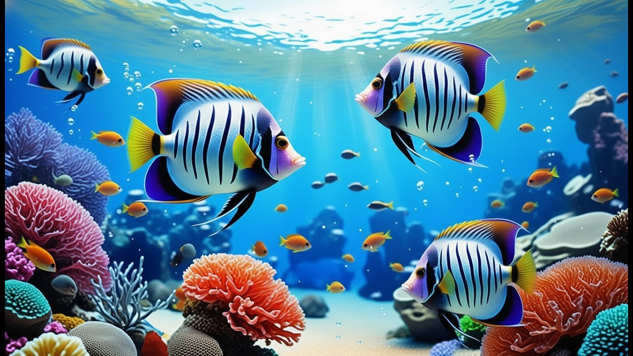 Aquarium 4K 🌊 Calm Jellyfish & Coral Reef Ambience