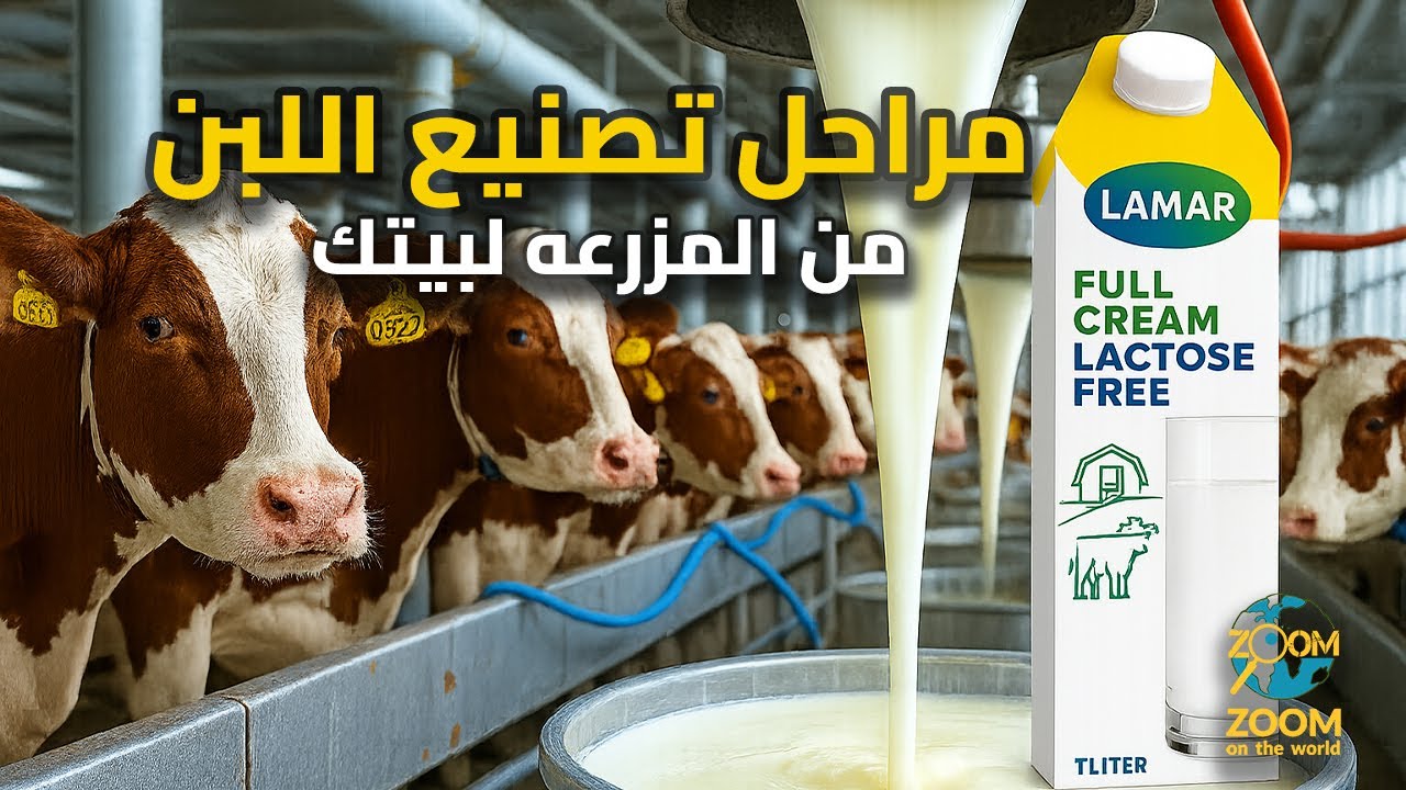 رحلة اللبن من المزرعة إلى المائدة | كيف يُصنع الحليب الطبيعي؟