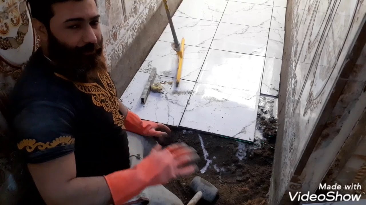 تعلم وشاهد تطبيك سيراميك ارضيه وزن لبيت في لكبان ليزر خطوه بخطوه احمد حميد خلفه 07700794125 لا تنسي