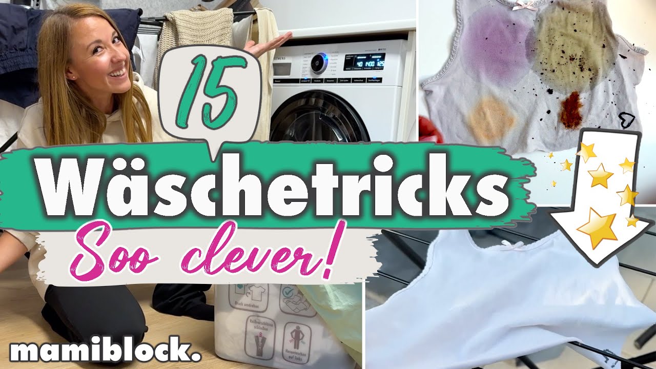 15 clevere Wäschetricks 🤩🧺| Zeit sparen | Tipps, Tricks & Tests | mamiblock