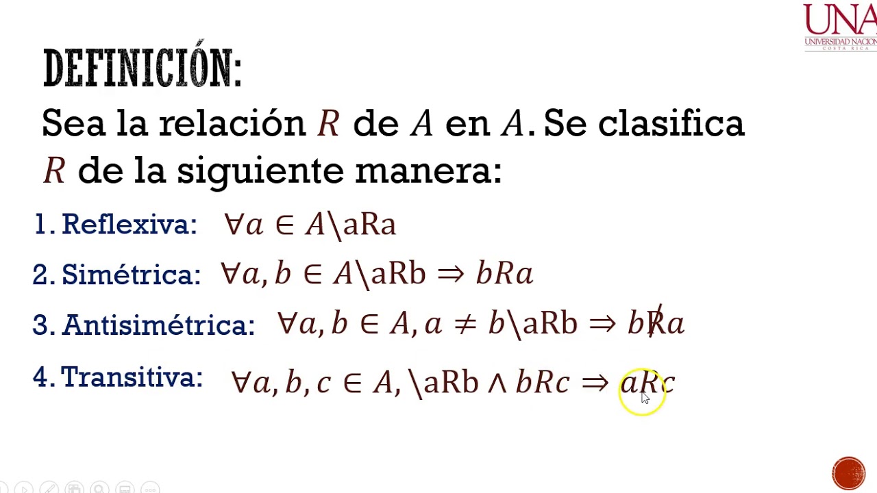 Propiedades de las relaciones