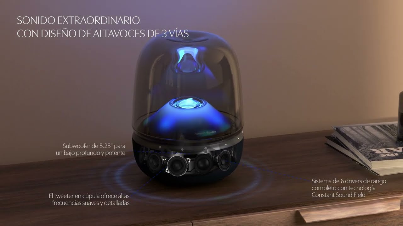 Harman Kardon | Aura Studio 5 Wi-Fi | Altavoz Wi-Fi dom&eacute;stico con una iluminaci&oacute;n fascinante