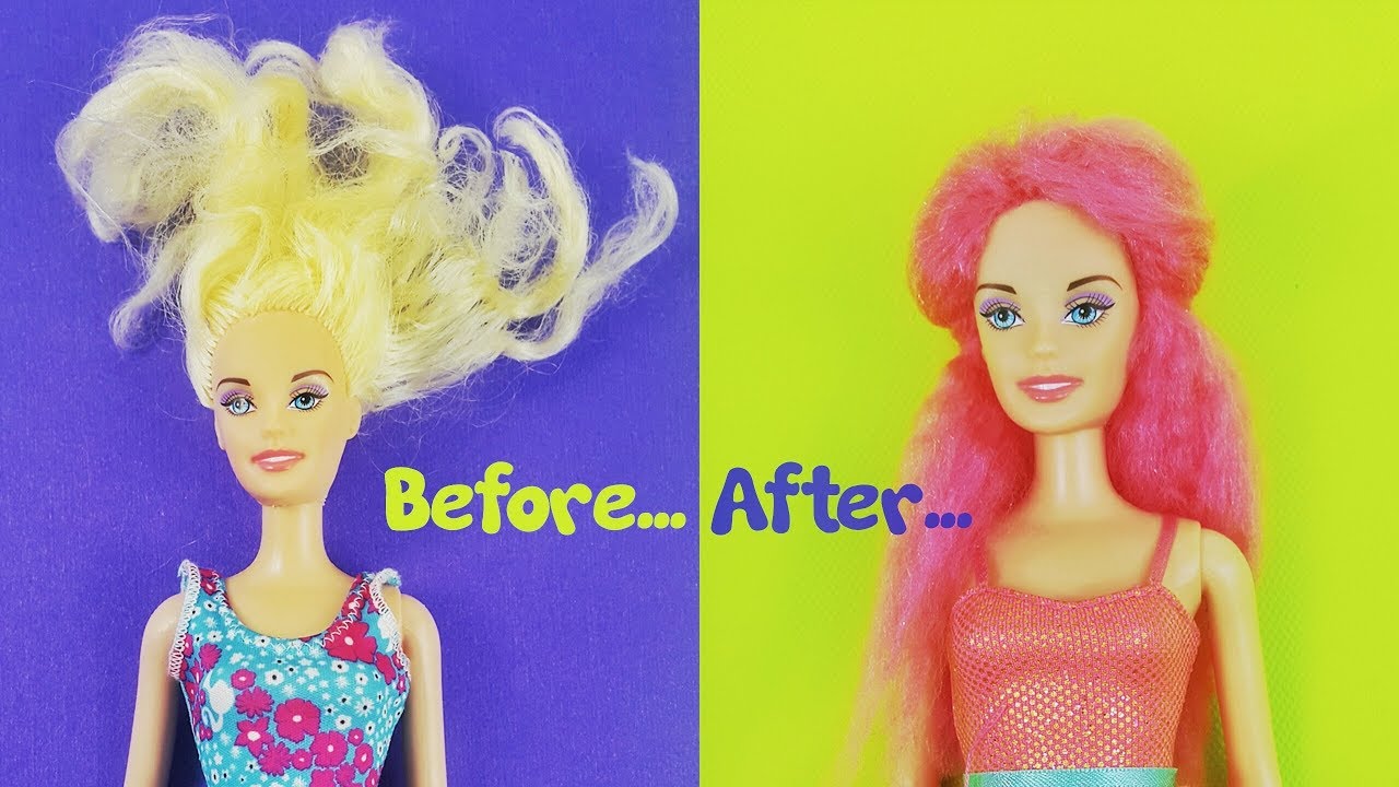 How to Reroot Barbie Hair ~ DIY Doll Hair Transformation ~ Barbie Hacks and Hairstyles Tutorial