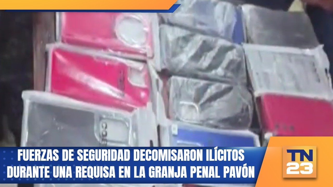 Fuerzas de seguridad decomisaron ilícitos durante una requisa en la granja penal Pavón.