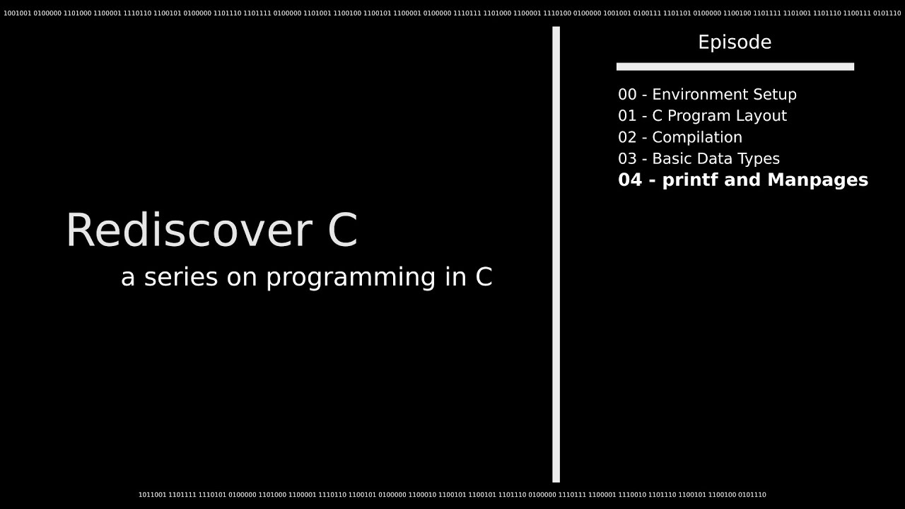 04 - printf and the use of manpages