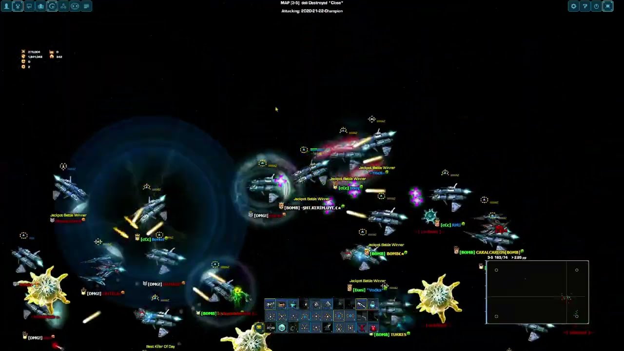 Darkorbit - BOMB vs ALL Server Easy Fight [15v25]