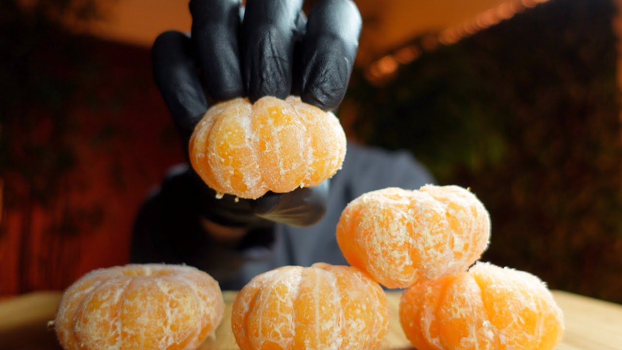 frozen oranges | mukbang asmr (no talking)
