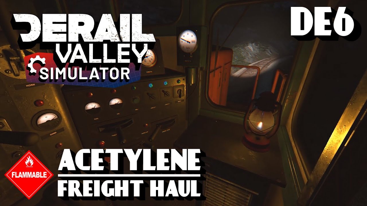 Relaxing Early Morning Train Work // Derail Valley - DE6 ACETYLENE FREIGHT HAUL