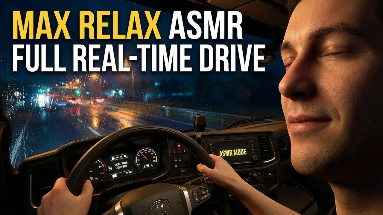 ASMR Trucker | Full European Route | No Talk Realistic Driving