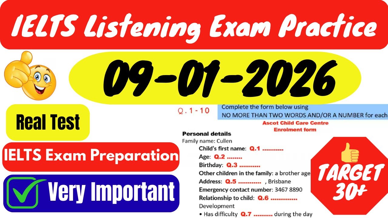 IELTS LISTENING TEST 2026 | IELTS LISTENING PRACTICE TEST WITH ANSWERS 2026