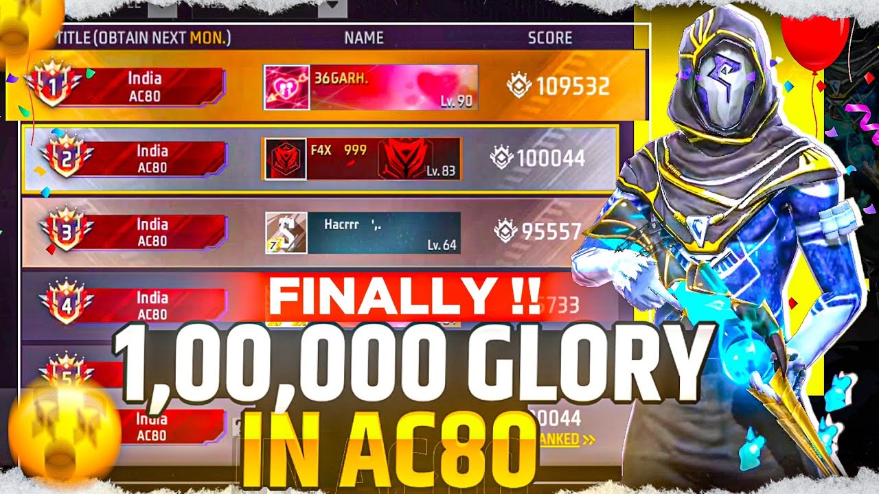 Finally 100000 Glory In AC80 | Grandmaster Top 1 Pushing In Solo
