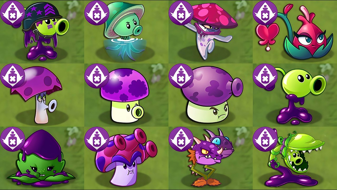 All POISON Plants Power-Up! vs PvZ 2 All Final Boss - PvZ 2 Mod Final Boss