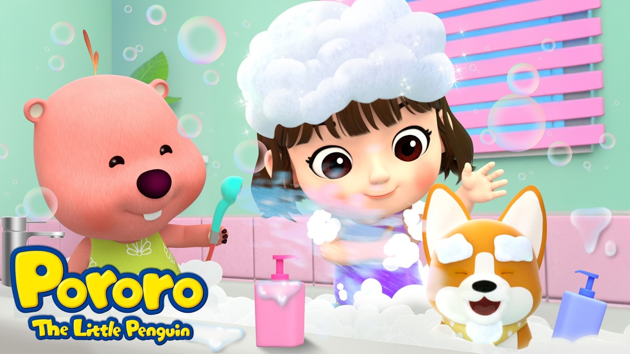 Pororo Bahasa indonesia | Gosok Gosok Mandi Bersih | Kebersihan Diri Anak