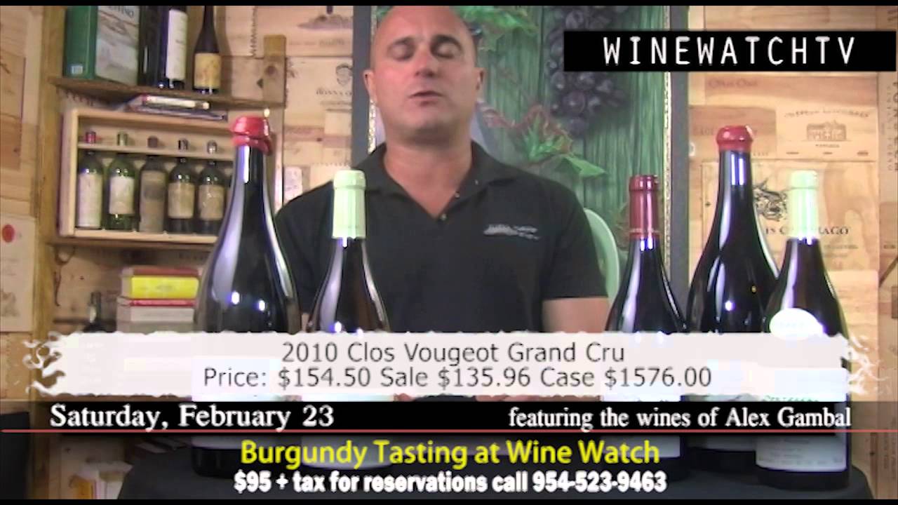 Burgundy Tasting featuring Alex Gambal Wines at the Wine Watch