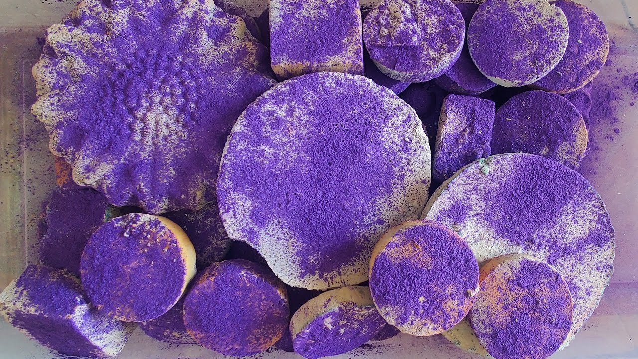 Gym Chalk Covered in Purple Powder | ASMR | Bonus Crush | Powder Play | Sleep Aid | Oddly Satisfying