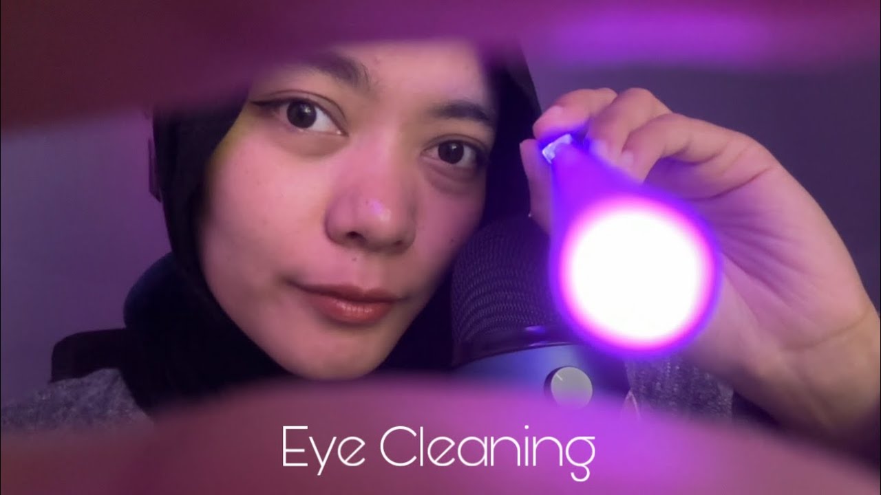 ASMR Best Visual Trigger Eye Cleaning for Relaxing 🦋🩵