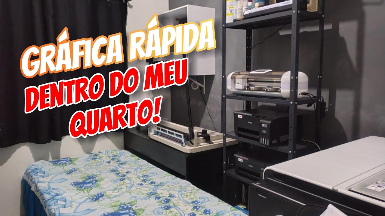 Tour pela minha Gráfica no meu Quarto! Tour Completo 2025