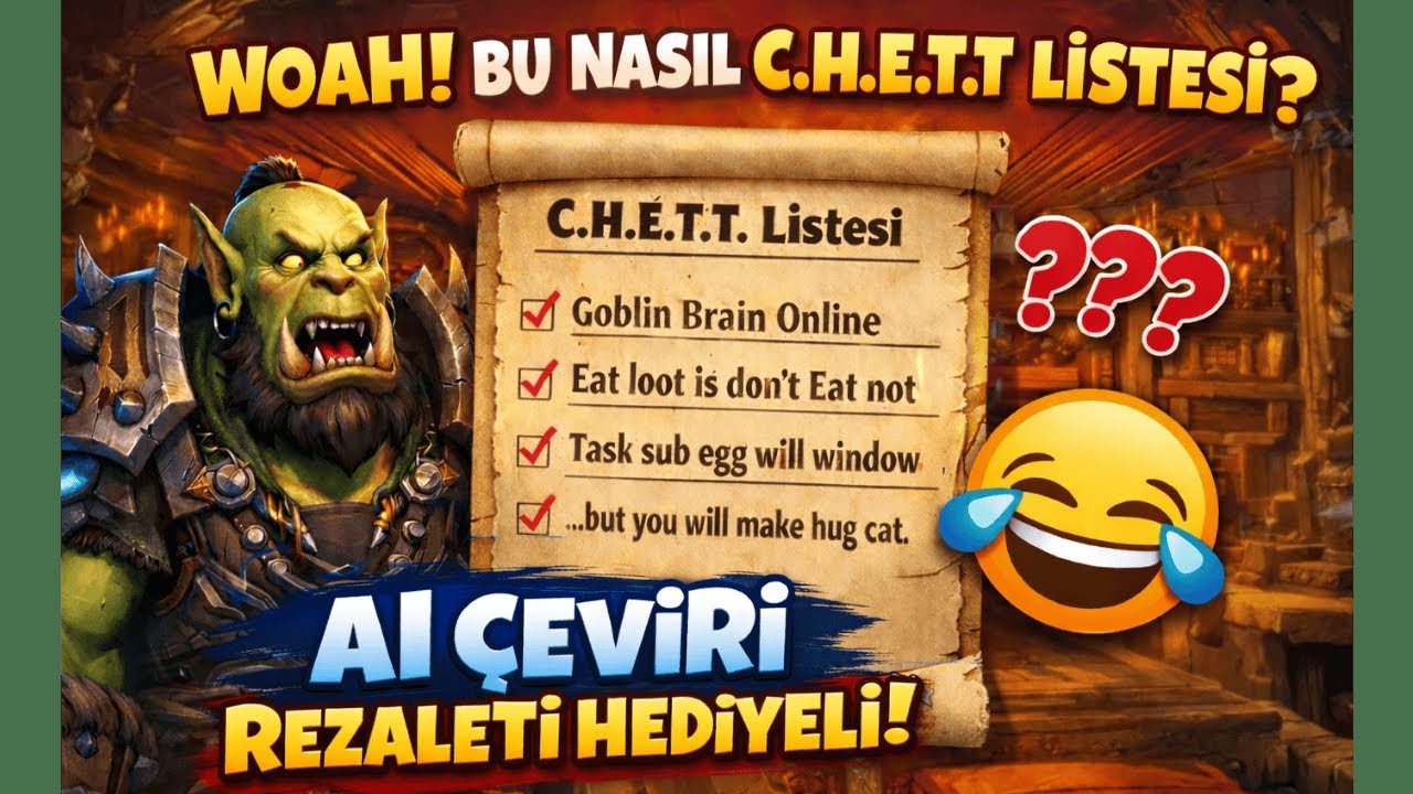 WoW C.H.E.T.T Listeleri Nasıl Yapılır? | Bilerek Oyna (AI Çeviri Faciası Dahil 😅)