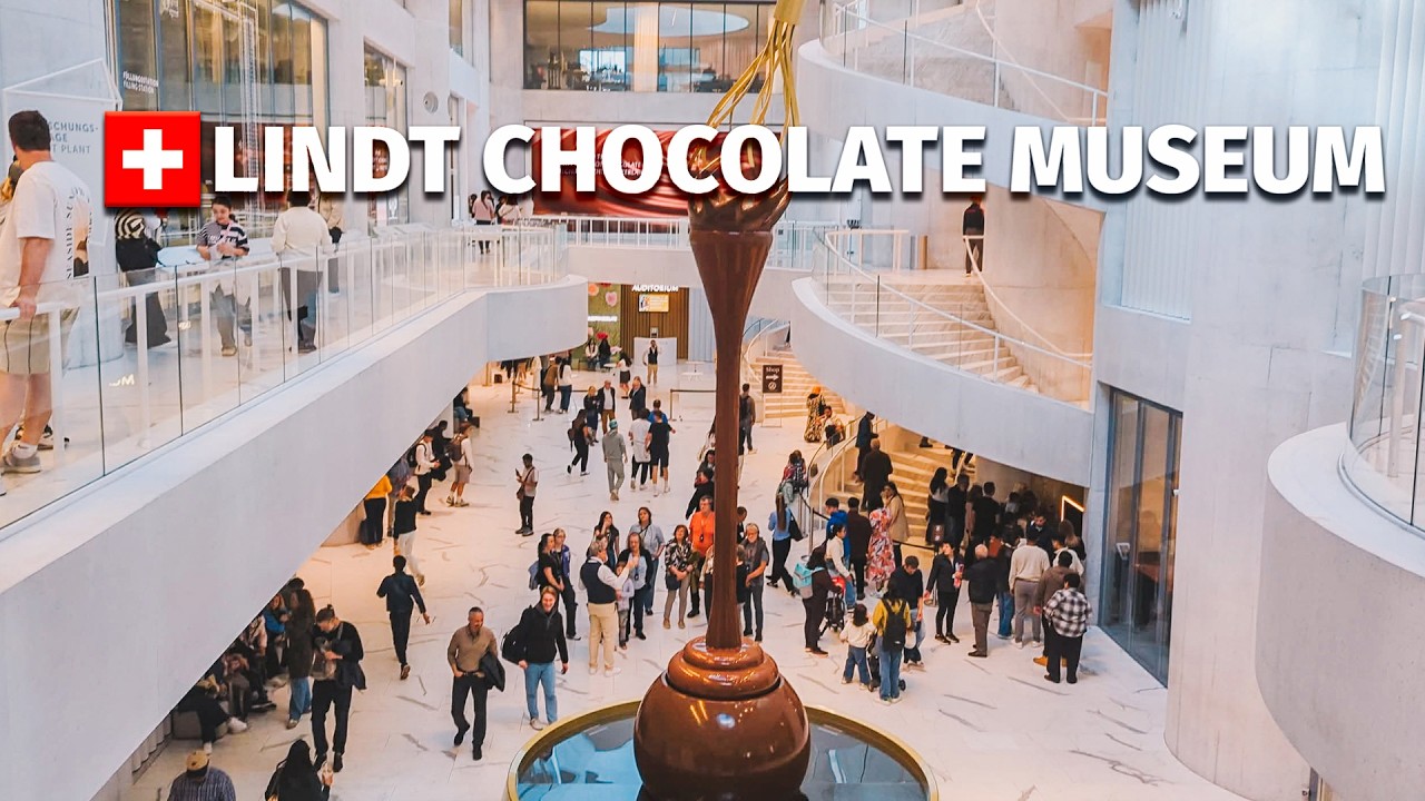 Lindt Chocolate Museum Zurich Walking Tour 4K | World's Largest Chocolate Fountain