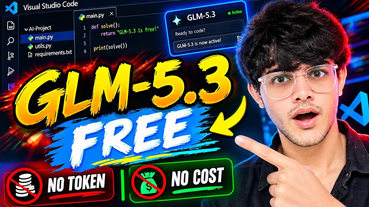 GLM5.3 Is Officially Free inside VScode Without Limit (100% Genuine Method)