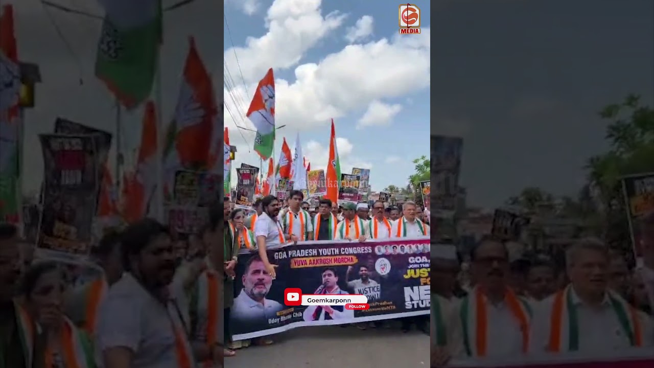 Youth Congress Protests NEET Paper Leak Scam & Unemployment Crisis in Goa