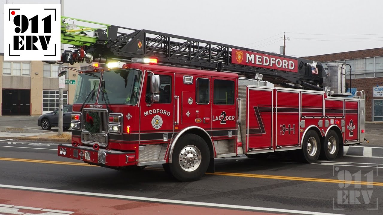 Medford Fire Trucks Responding | Engine 1 and Ladder 2
