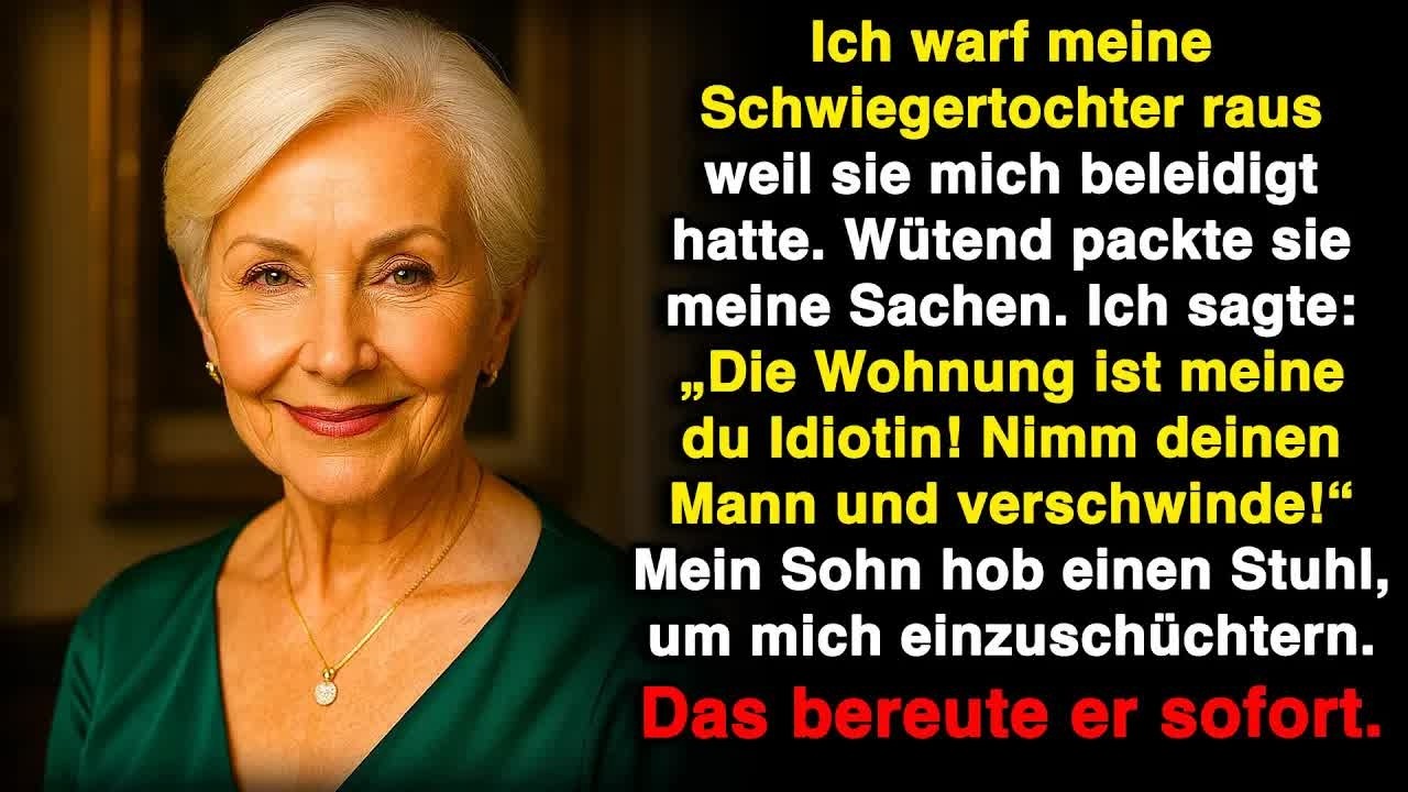 Ich warf meine Schwiegertochter raus – sie packte meine Sachen, doch das Haus ist meins!