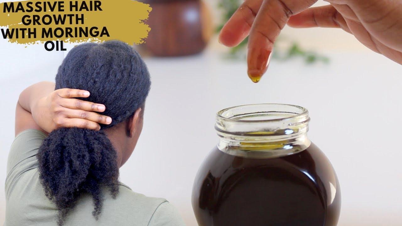 Grow Thin Fine Natural Hair With Moringa (oil )|| Ayurvedic hair care ||   Adede