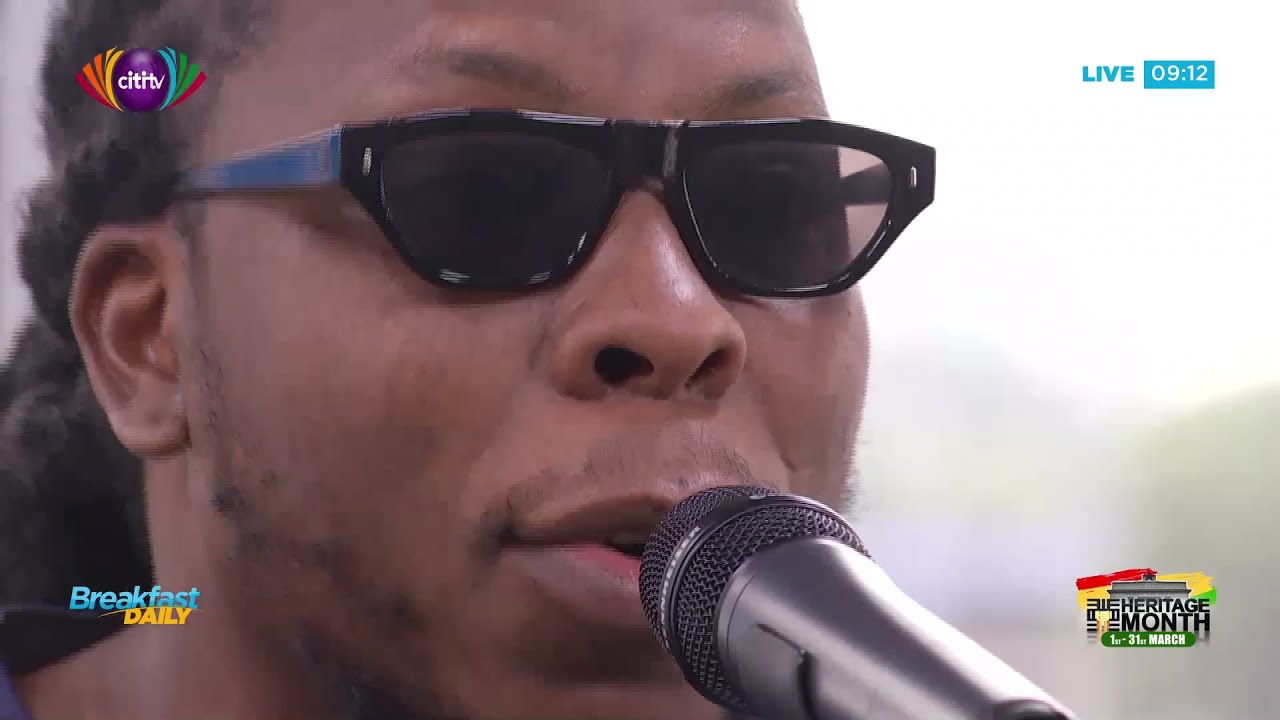 Ghanaian rapper Edem performs on Breakfast Daily