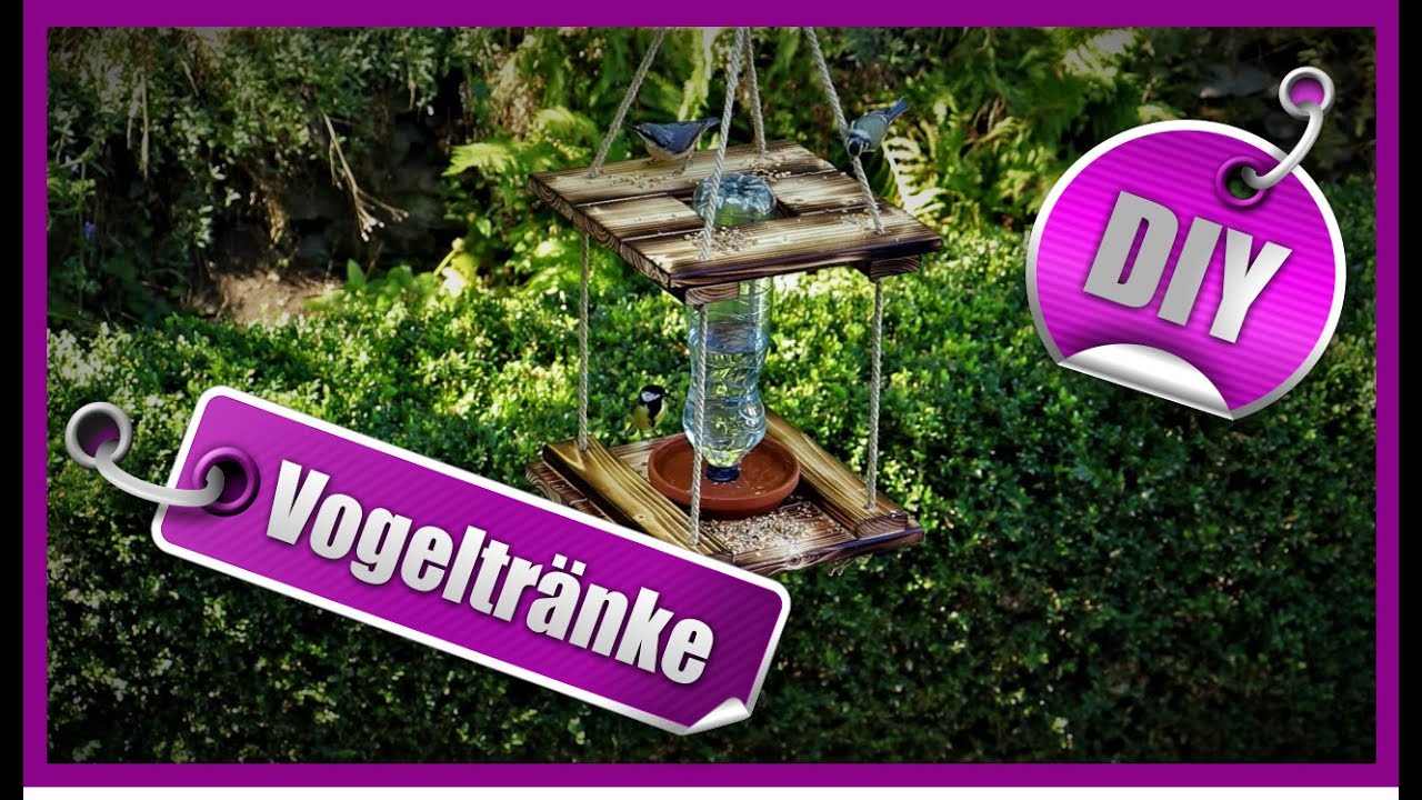 DIY Vogeltränke geflammt selber bauen