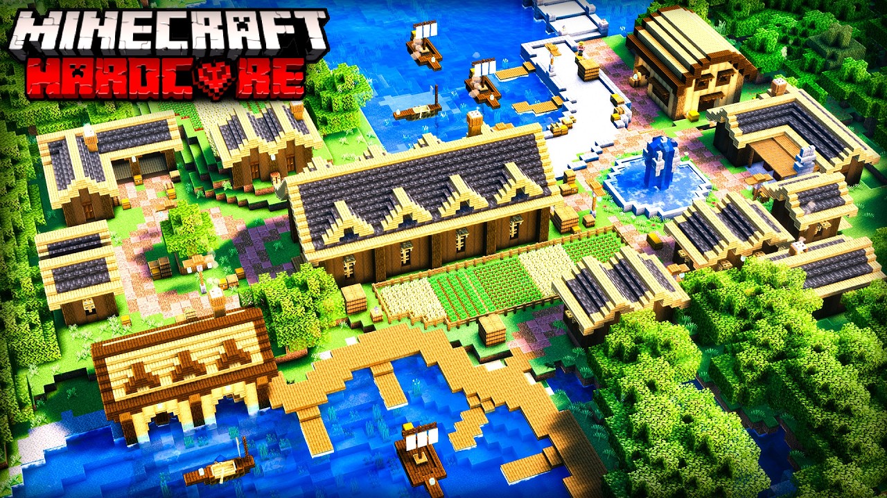I Built the Ultimate Trading VILLAGE in Minecraft Hardcore