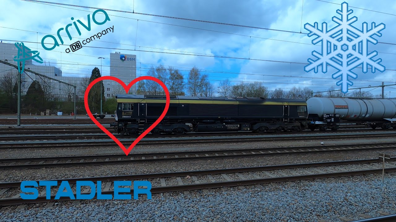 ALLE ARRIVA TRAJECTEN VAN LIMBURG & CLASS 66 IN SITTARD || SpotterMarc