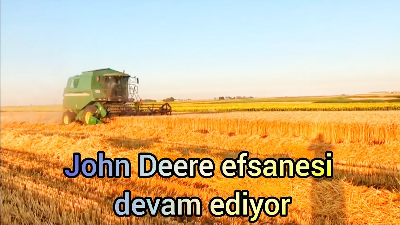 Trakyada john deere efsanesi. güzel bir tarla güzel bir hasat. John Deere 1450 Wts biçerdöver