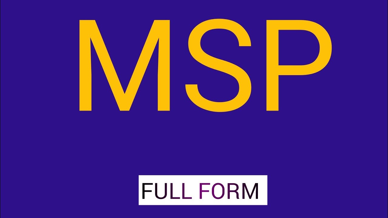 MSP ka full form in english n hindi || full form of MSP