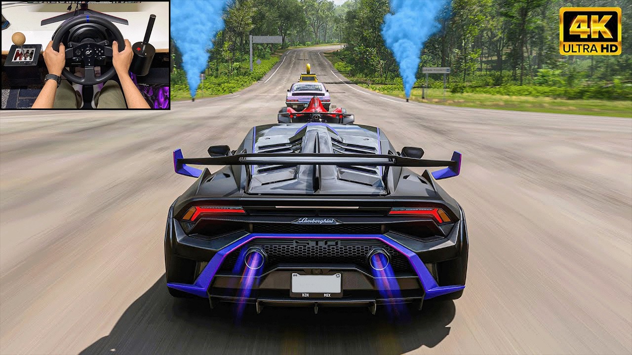 Lamborghini Huracan STO VS Supercars - Forza Horizon 5 | Thrustmaster T300RS