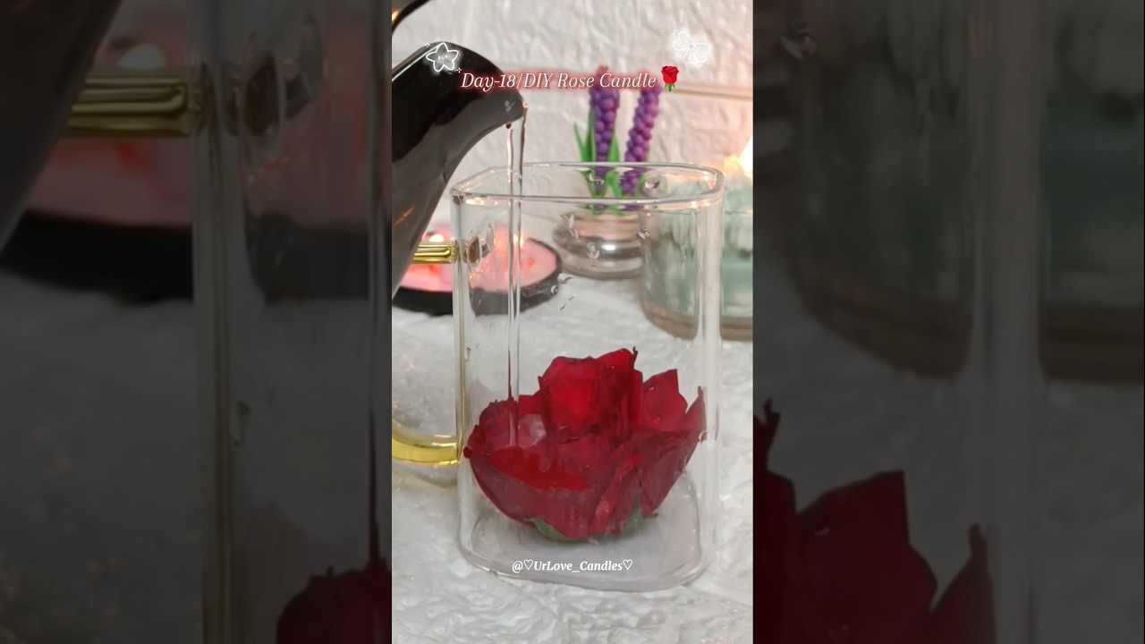 DIY Rose Candle 💕 #candle#candlemaking#smallbusiness#candlelover#viralvideo#trending#ytshorts#shorts